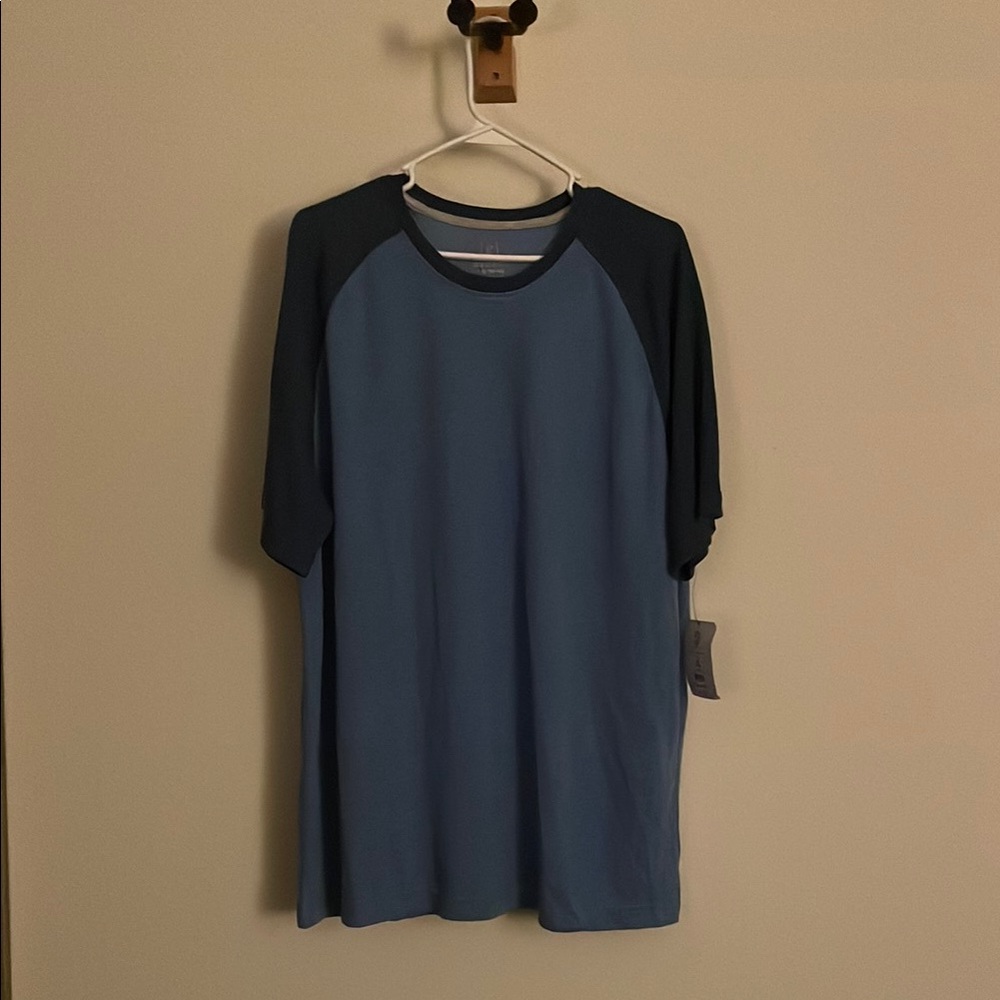 Casual Blue Raglan T-Shirt